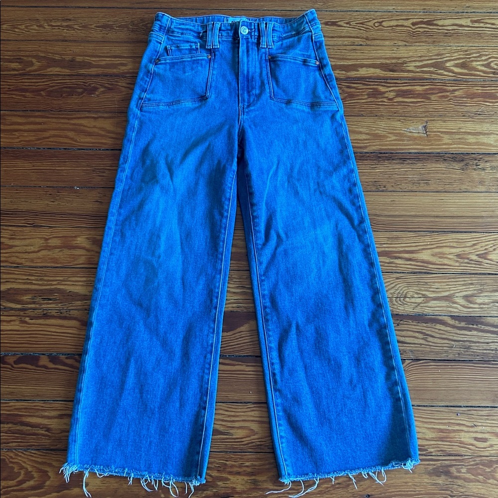 PAIGE anessa wide leg jeans in sunnie distressed
